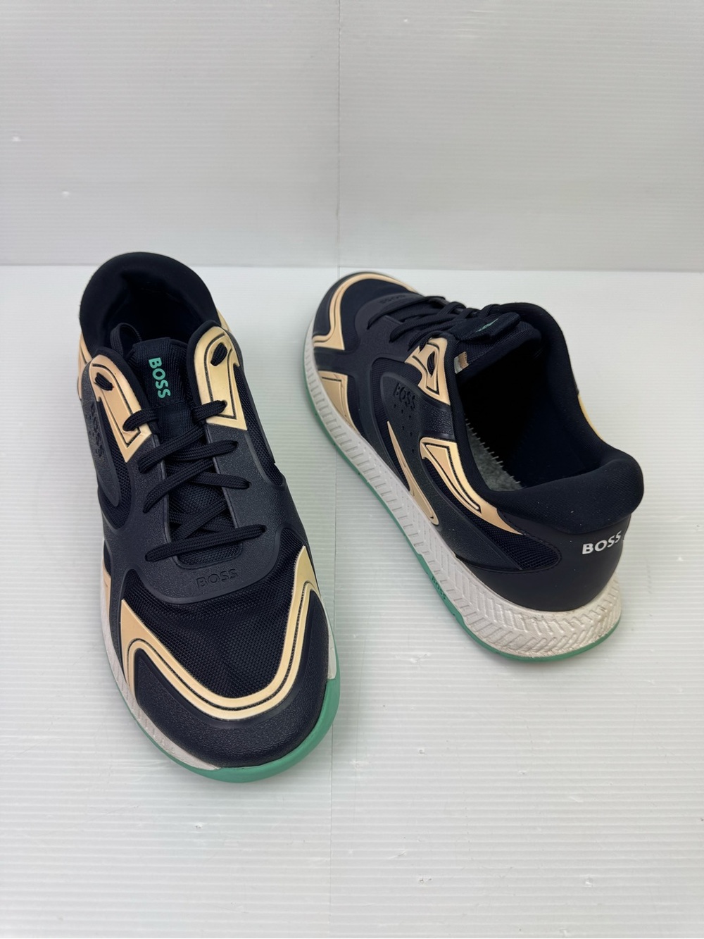 BOSS Hugo Boss Shoes Sneakers Men EU 45 US 11.5 Navy Blue 50493215 No Insoles - Picture 12 of 13